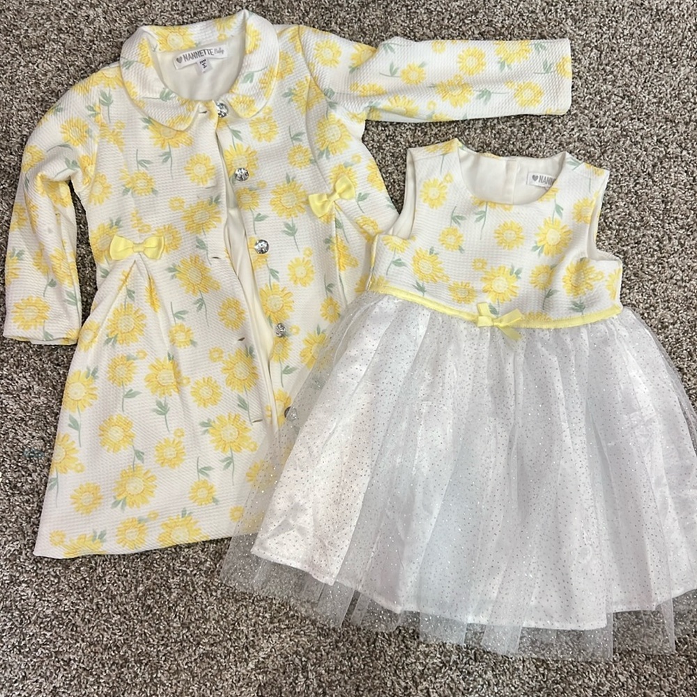 Adorable Spring dress with coat - 24 month